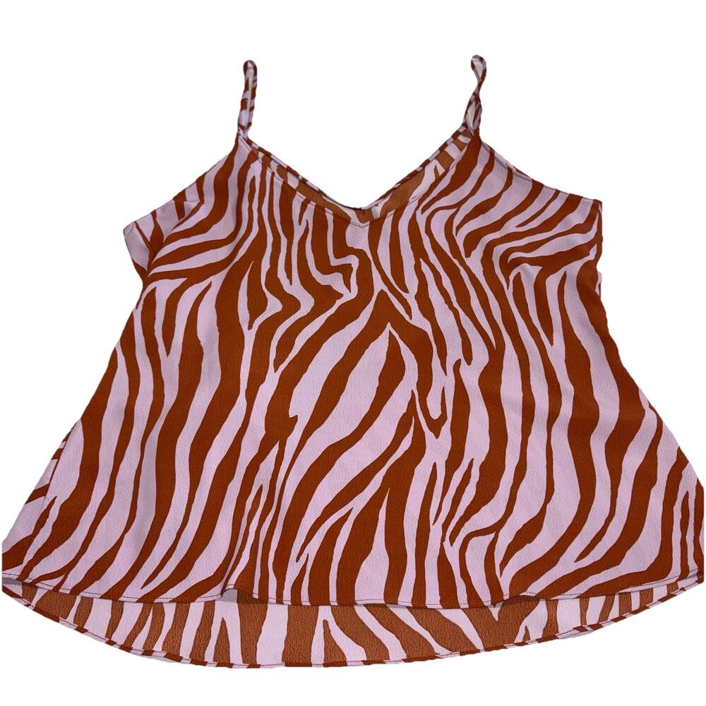 Women's Naked Zebra Lightweight Animal‎ Print Tank Top - Picture 2 of 6